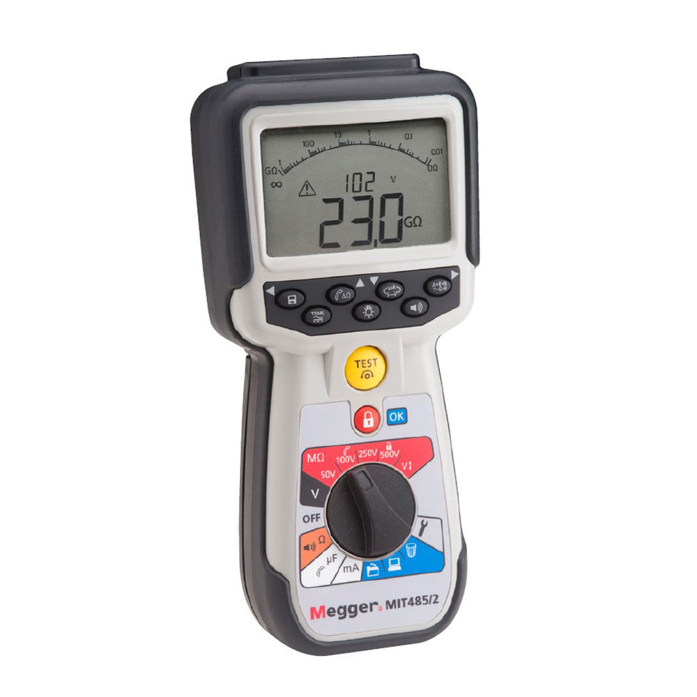 Comprobador de aislamiento Megger MIT481/2, 50 V a 1000 V + almacenamiento y recuperación, 3 terminales
